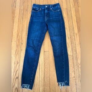 Good American skinny raw hem